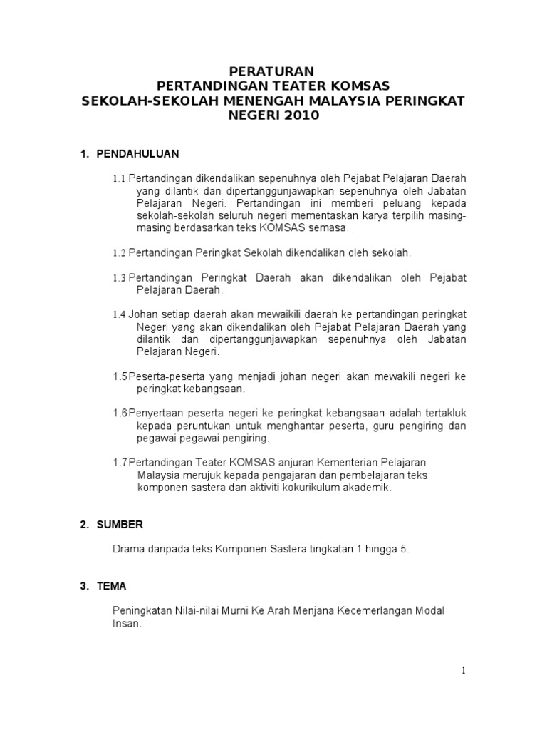 Teater Komsas 2010 Negeri Pdf
