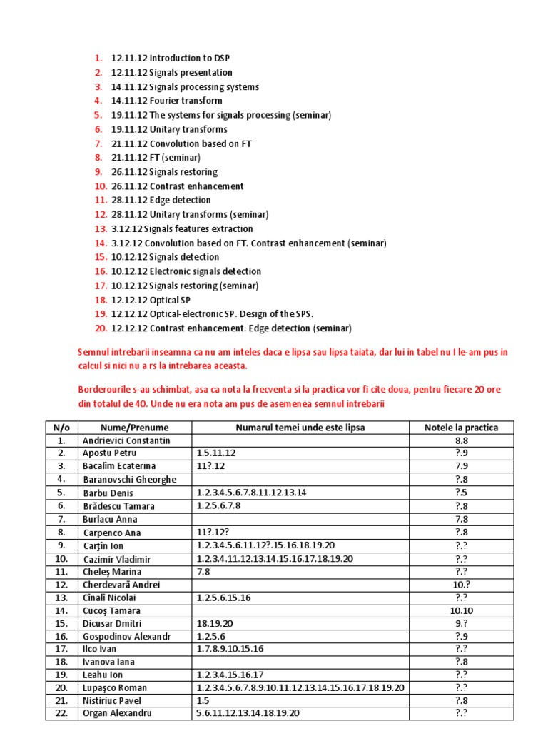 DSP Course Overview and Assignments | PDF | Computers
