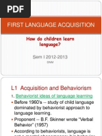 Language Acquisition For Psycholinguistics