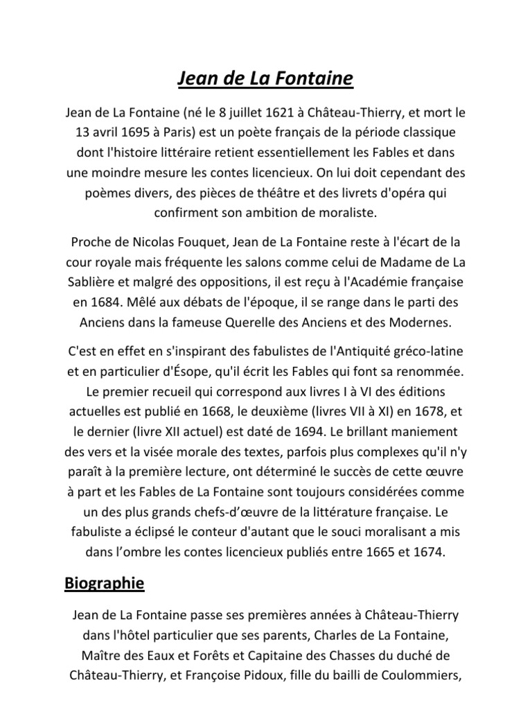 Contes Interdits Jean De La Fontaine Pdf facteur célèbre bobine jean de la fontaine contes licencieux Centre de  production aigu fusil