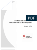 BRT Social Security Reform and Medicare Modernization Proposals  Jan 2013