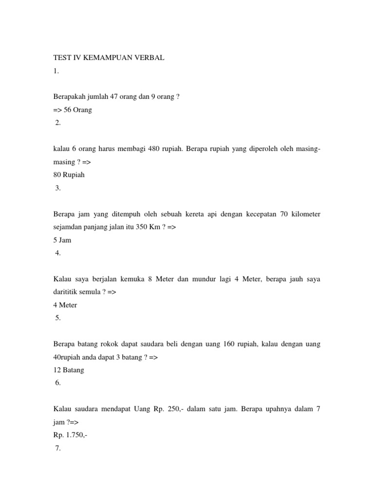 Test Iv Kemampuan Verbal Docx
