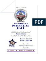 Farmington Inaugural Ball 2013 Event Program