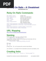 Ruby On Rails - A Cheatsheet