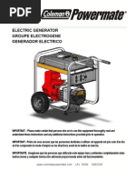 Coleman Powermate 5500 Generator Manual