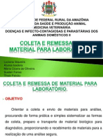 Coleta e Remessa de Material para Laboratorio