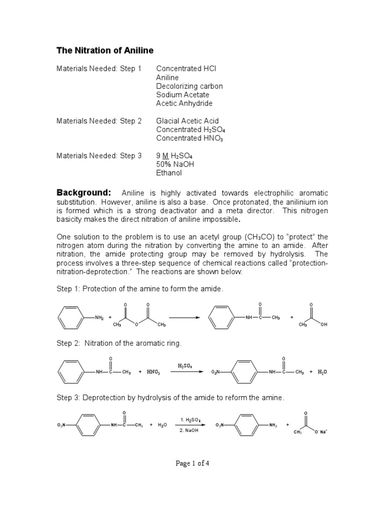 Nitric Acid Aniline: Reaction Of Aniline – DZGZCJ