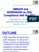 Workshop On DUs Compliance With The PDC