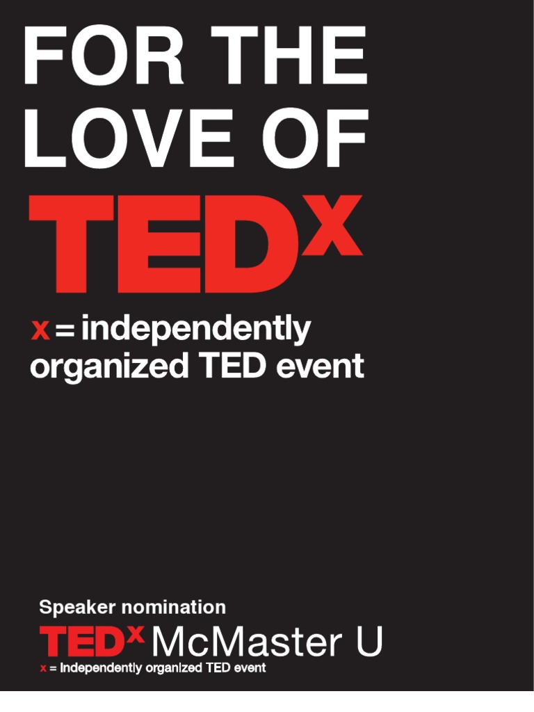 TEDx McMaster U Speaker Application PDF