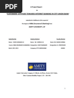 Download customer attitude towards internet banking  by Vivek Khumaar SN120739098 doc pdf