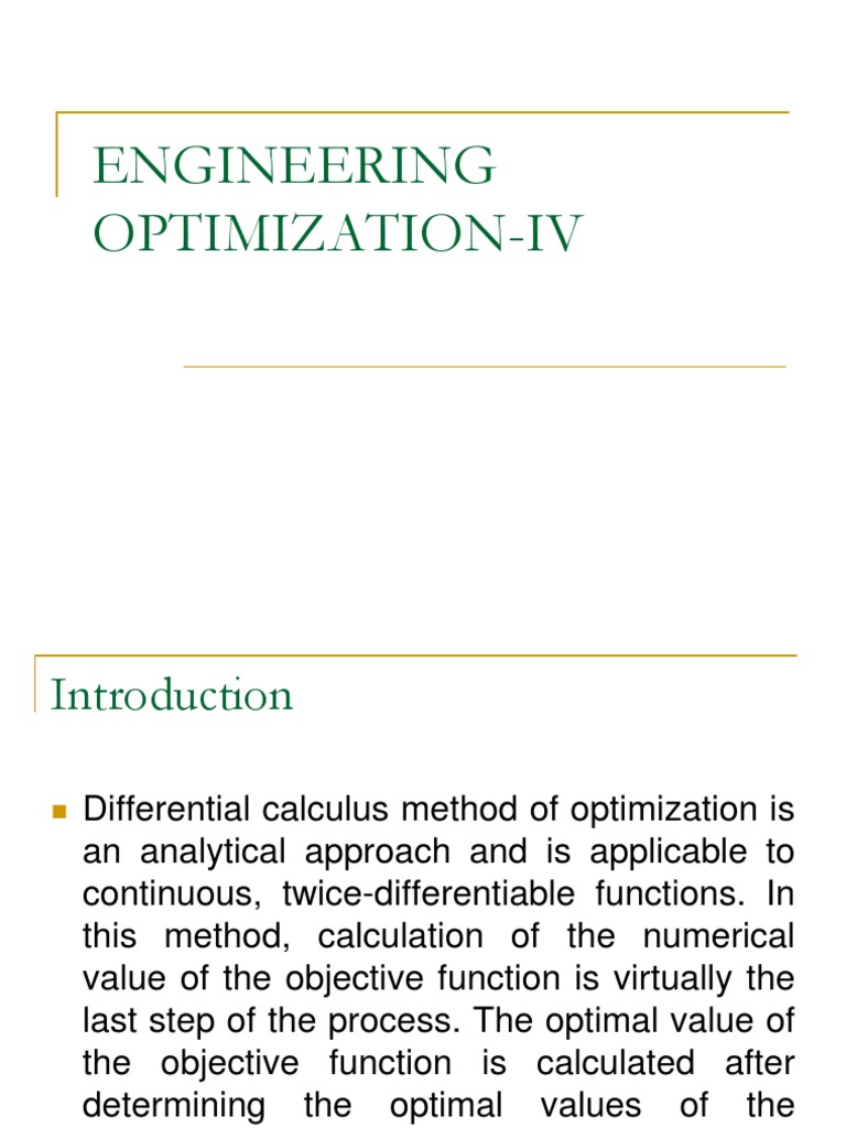 OPTIMIZATION | PDF