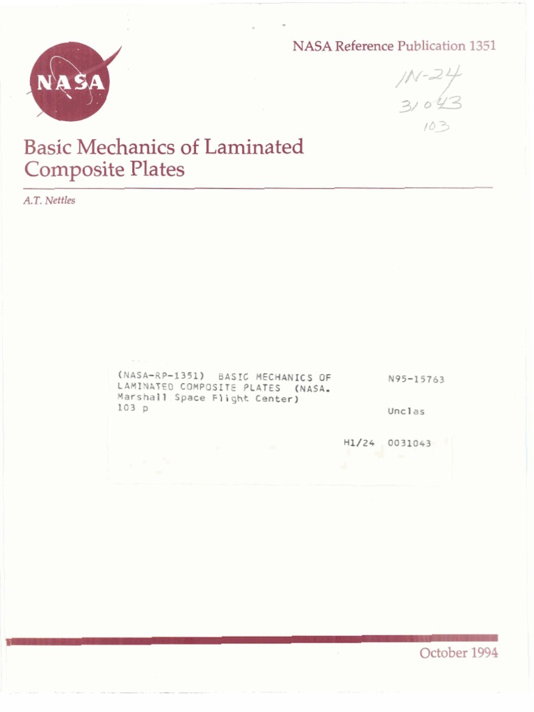 Basic Mechanics of Laminated Composite Plates PDF Stress (Mechanics