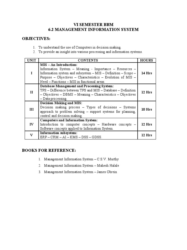 Management Information Systems Overview | PDF | System | Information System