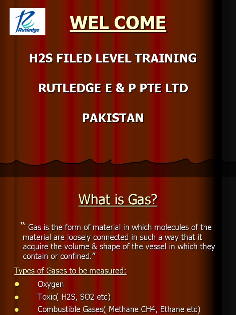 H2S Safety Training Overview Pakistan | PDF | Odor | Oxygen