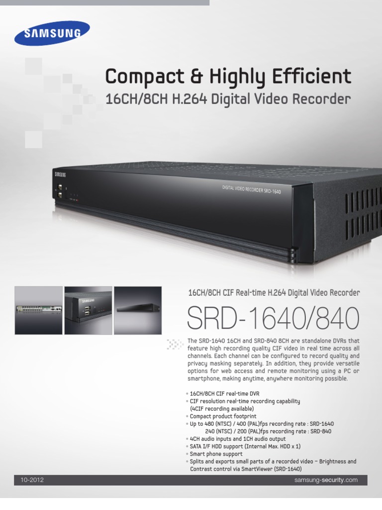 Samsung CCTV Manual Digital Video Recorder Video