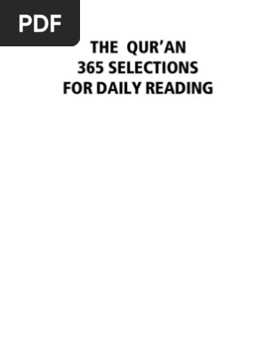 English 365 Selections From Quran For Daily Readingpdf - 