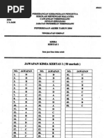 Skema Jawapan Kimia Tingkatan 4 Kertas 1