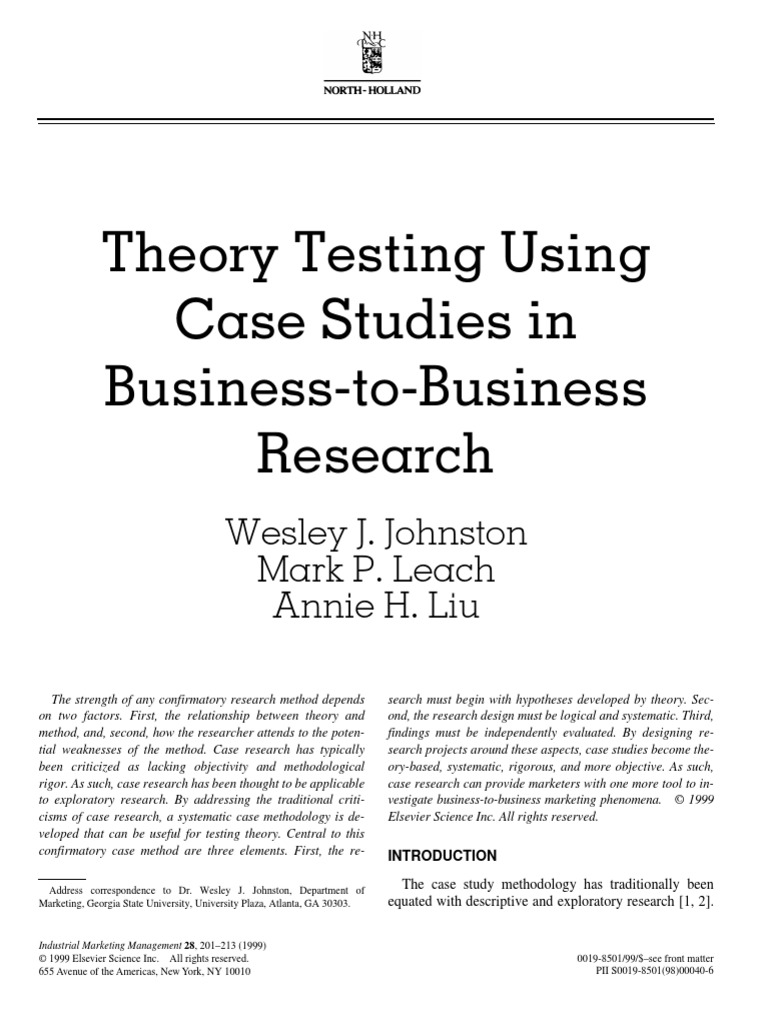 Theory testing Case Study Research Design