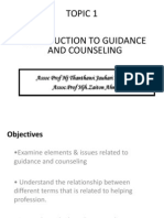 Introduction To Guidance and Counselling