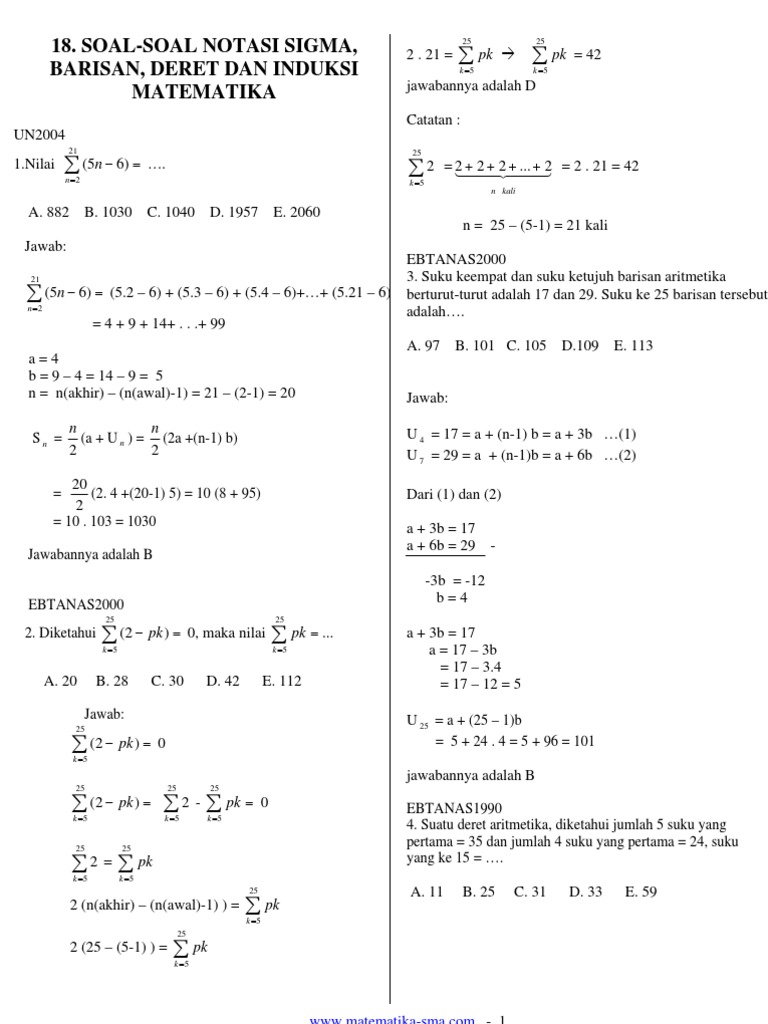 Contoh Soal Matematika Kelas 12 Ipa Semester 1 - Contoh ...