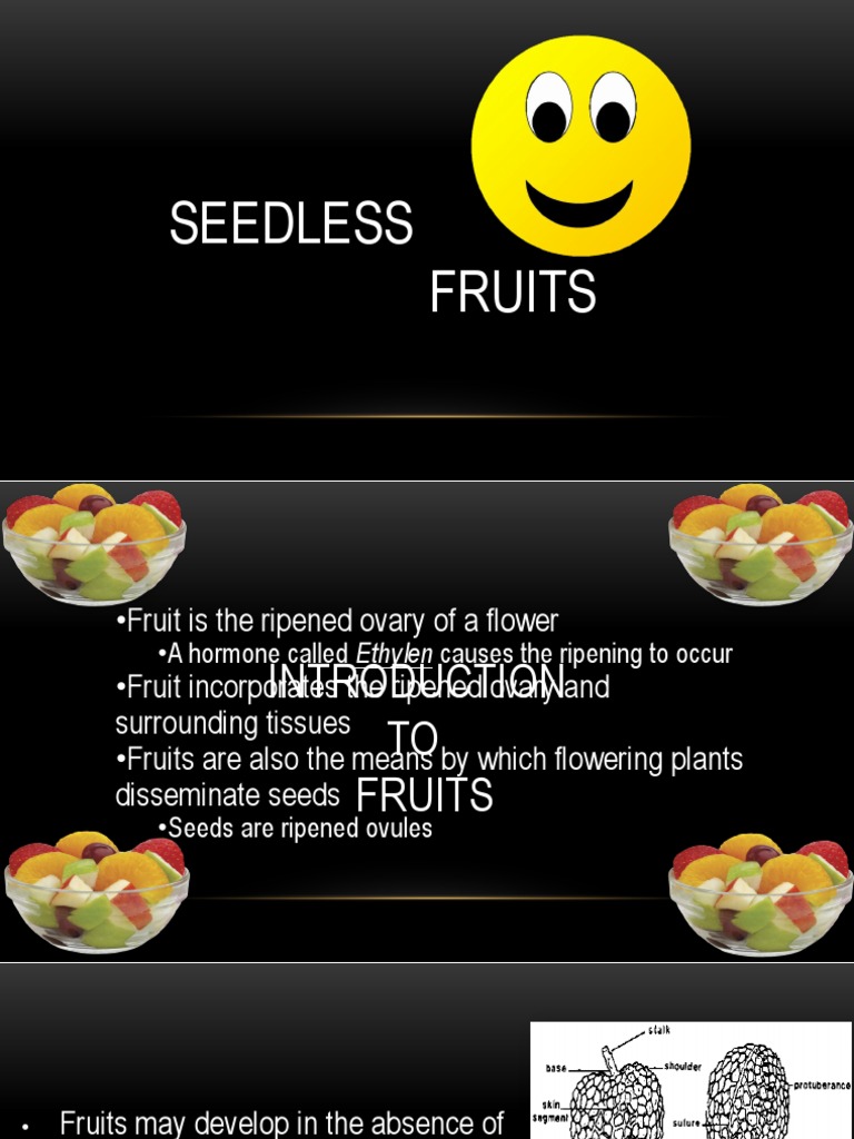 SEEDLESS FRUITS Fruit Biological Interactions