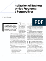 Issues and Perspectives: Internationalization of Business and Economics Programs