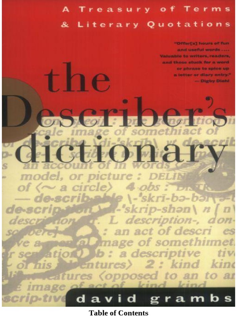The Describers Dictionary, PDF, Adjective