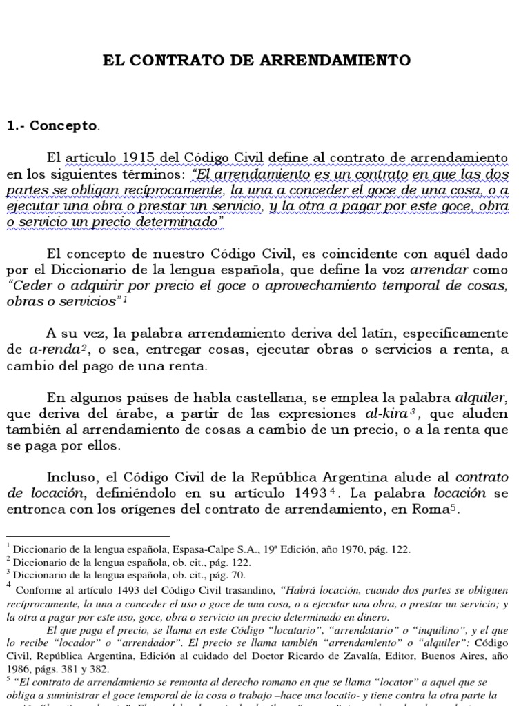 El Contrato de Arrendamiento, PDF, Propiedad