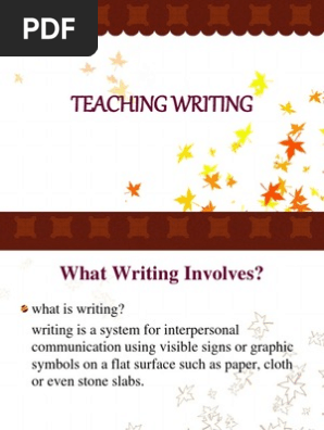 TEACHING WRITING