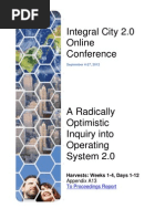 Integral City 2.0 Online Conference 2012 Harvests: Weeks 1-4, Days 1-12