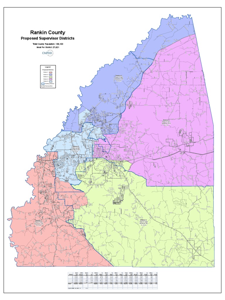 Rankin County Supervisor Map PDF Nature