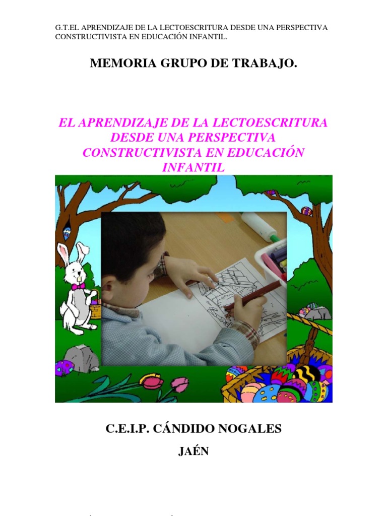 Lectoescritura Constructivista Infantil | PDF | Constructivismo ...