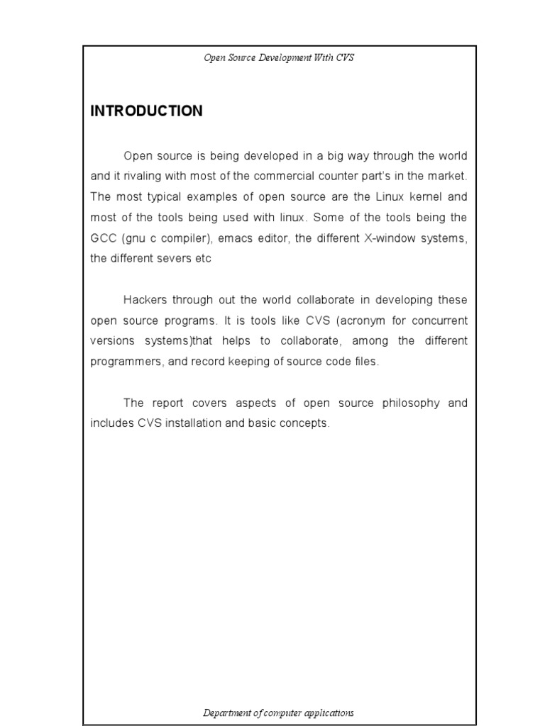 Open Source Collaboration with CVS | PDF | Version Control | Free Software