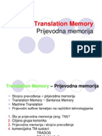 Translation Memory: Prijevodna Memorija