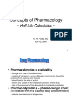 Concepts of Pharmacology - : Half Life Calculation