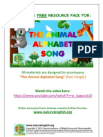 The Animal Alphabet Song (Past Simple) - FREE Activity Book