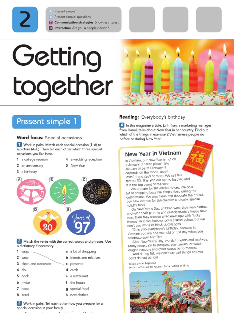 Special Occasions and Celebrations | PDF | Question