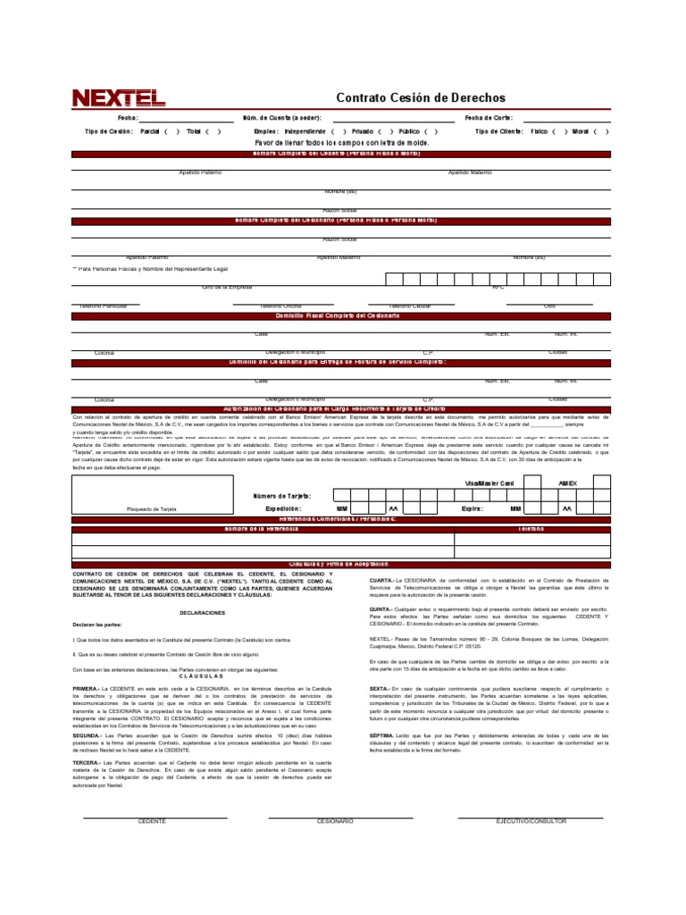 Carta De Derechos Nextel