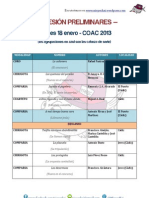 6 Sesión de Preliminares Adultos - COAC2013