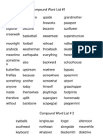 Compound Word List