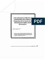 UNA CRUZAQDA EN PRO DE LA ADMINISTRACIÓN PÚBLICA: Perspectivas de La Ciencia de La Administración Pública Desde Iberoamérica