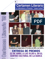 Cartel V certamen Literario Mujer y Literatura