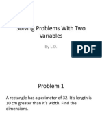 Solving Problems With Two Variables