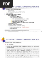 testing of combinational circuits