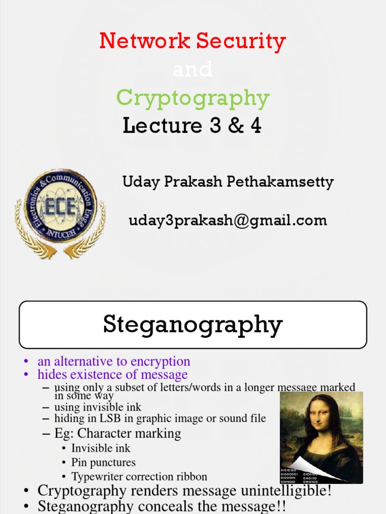 Network Security and Cryptography Lecture 3&4 | PDF | Cryptography ...