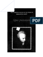  Immanuel Kant - Opus Postumum