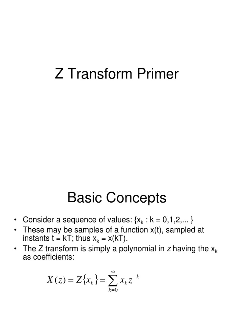 Z Transform Primer | PDF | Applied Mathematics | Electrical Engineering