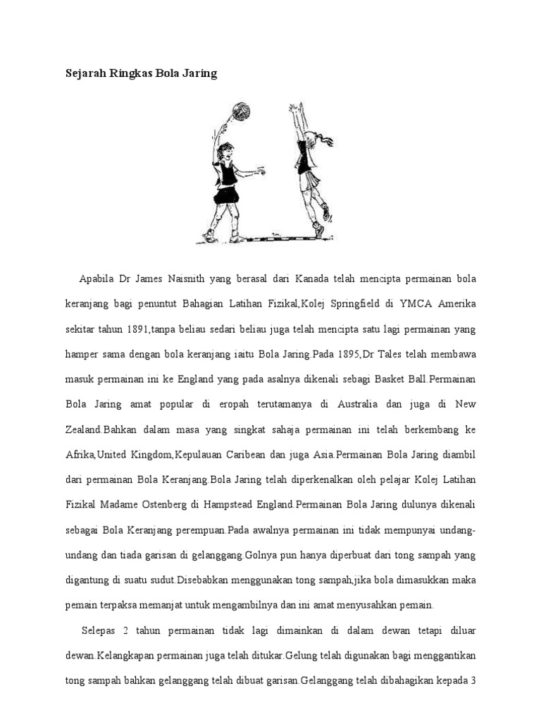 Sejarah Bola Jaring Di Malaysia - ekspoolas