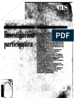 Gabarrón, L. y Hernández Landa, L. Investigación Participativa. Cuadernos Metodológicos. #10. CIS.