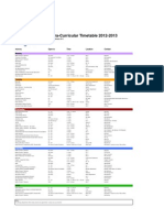 Extra-curricular Jan 2013 Update